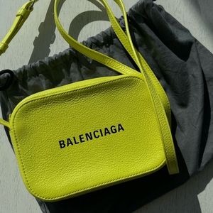 Neon Yellow-Green XS Camera Bag Balenciaga
